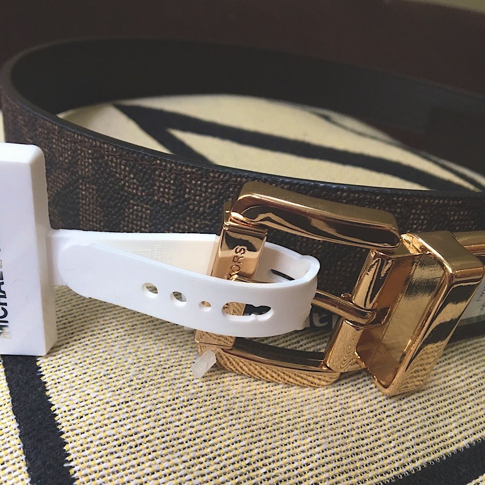 Michael Kors Reversible MK Monogram belt sz L NWT - Picture 7 of 7